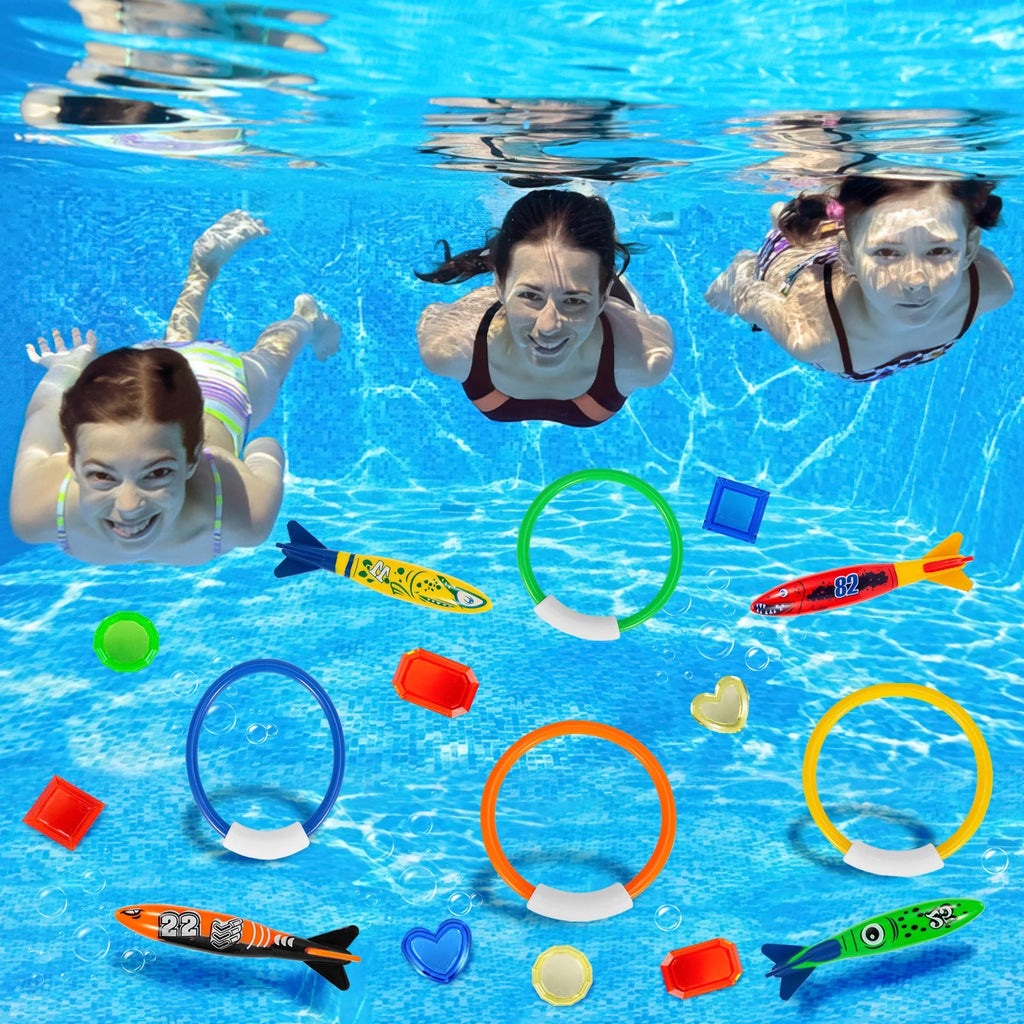 Swim Pool Diving Toys Water Rings Sticks Octopus Torpedo Balls L1089