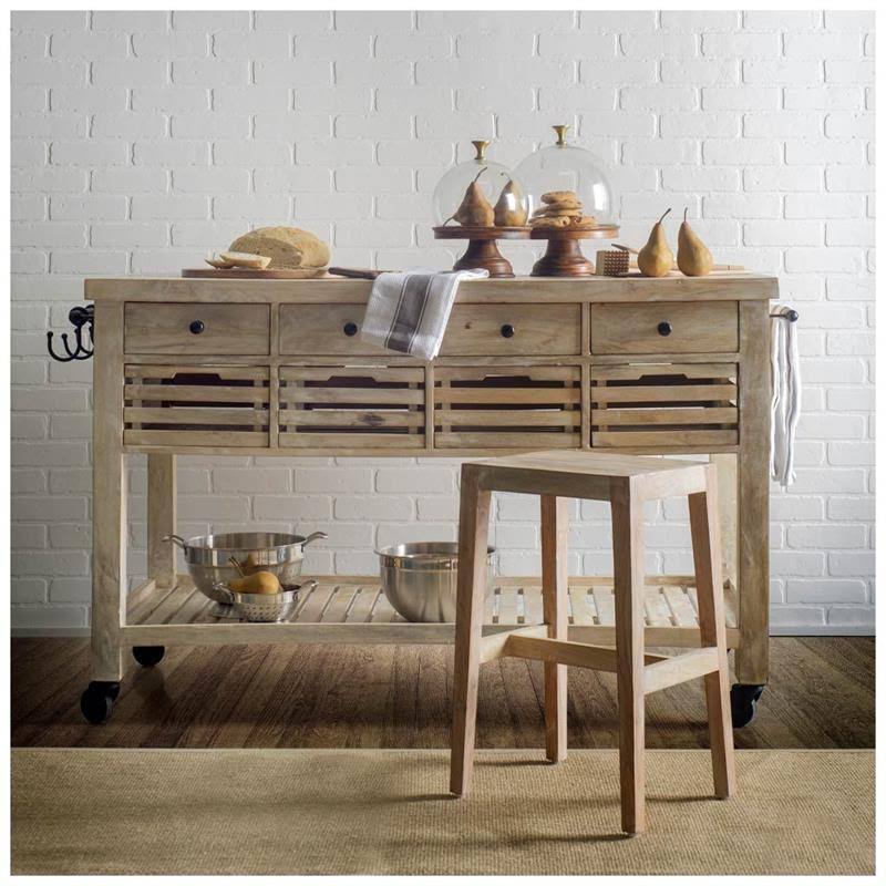 Brown Wood Seat Stool I41253