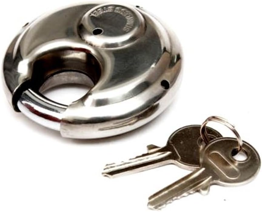 Set of 36 Round Disc Padlocks Keyed Alike 70mm Stainless Steel Y72821