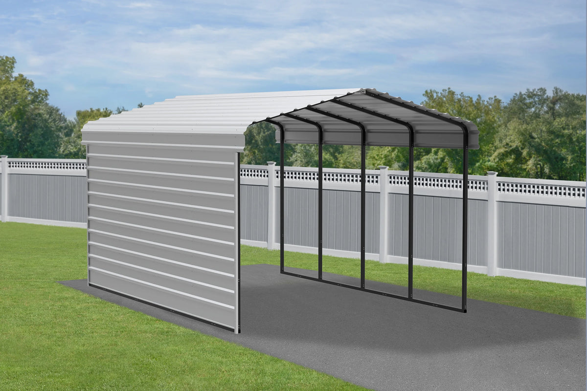 Galvanized Steel Carport Kit, 12' x 20' x 9' Z7361