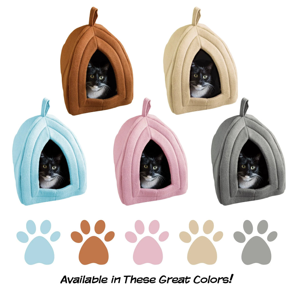 Pink Cat Pet Bed Igloo with Removable Cushion Pad X5220