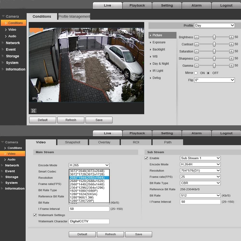 6MP PoE IP Turret Camera with Built-in Mic V52807