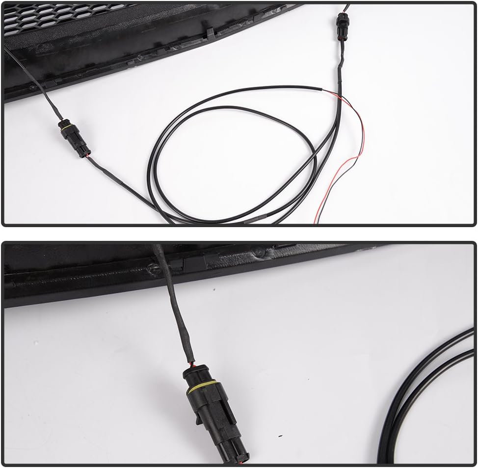 Front Bumper Hood Grill Grille With White DRL LED Light B8300