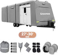 4-Layer Windproof Travel Trailer Cover Fits 27' - 30' with 2 Straps and 2 Patches X88338