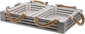Nesting Serving Trays with Rope Handles, Set of 3, Wood Trays Q3719