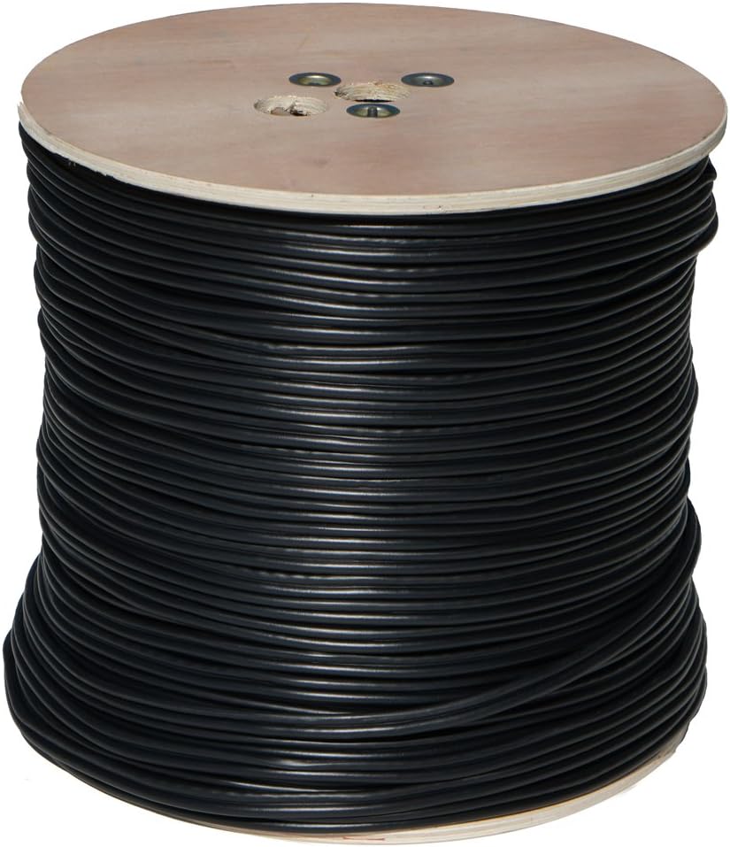 RG59 Siamese Cable with 18/2 Power and 24/2 DATA, 1000-Feet (Black) F321177