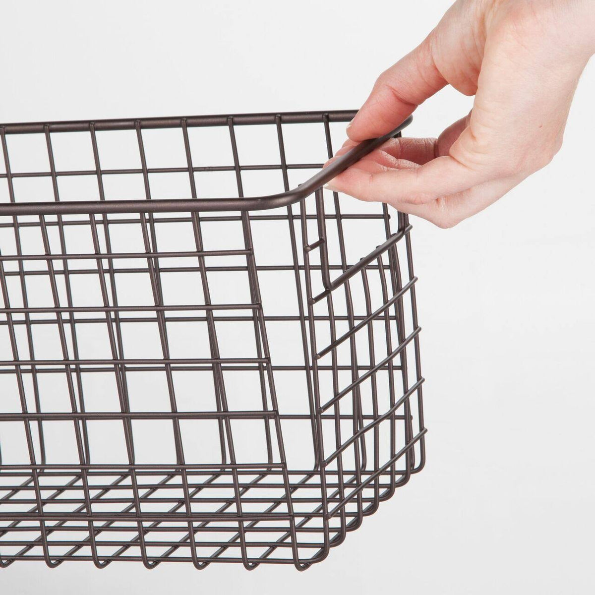 Metal Wire Kitchen Pantry Food-Storage Organizer Basket Y948