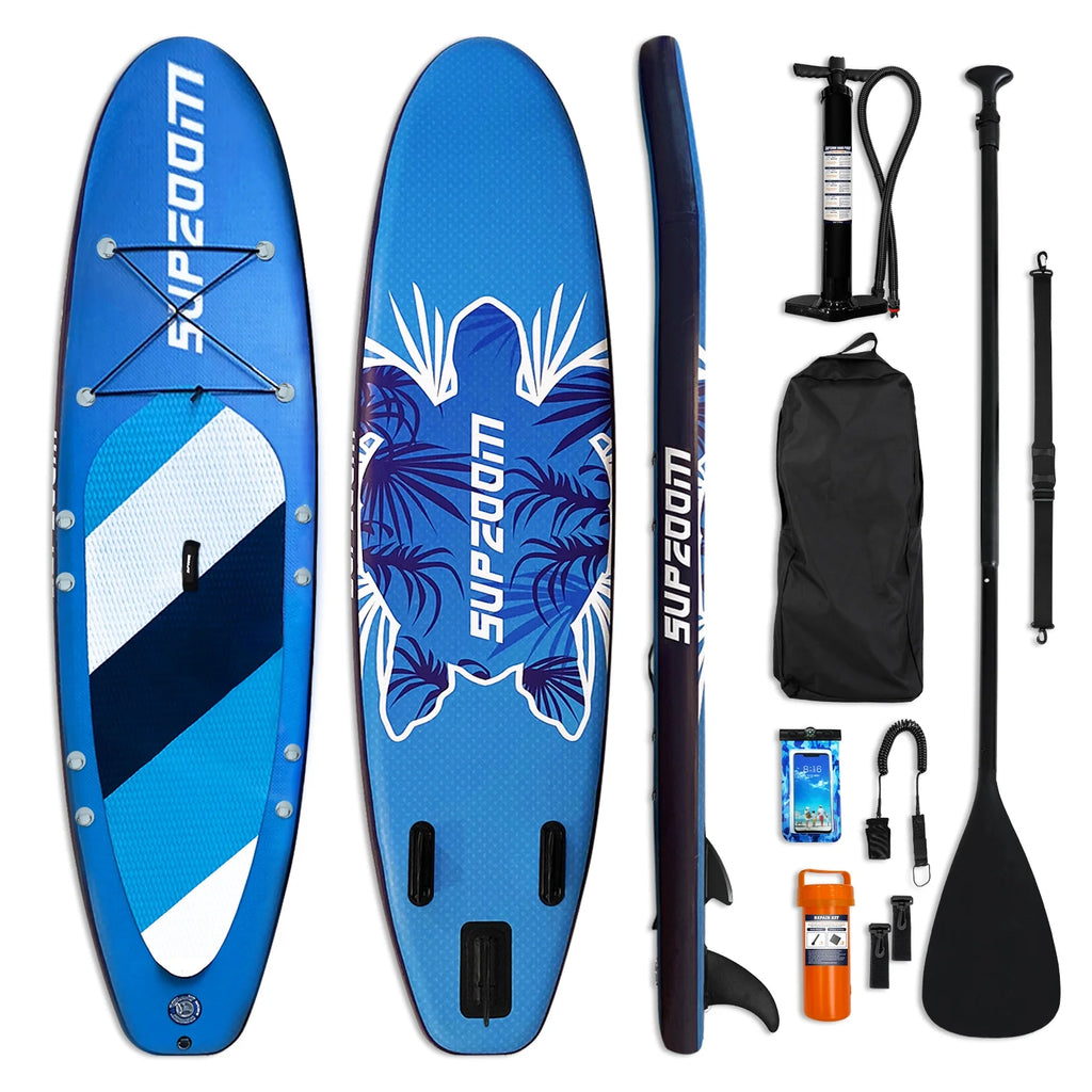 Inflatable Stand Up Paddle Board with Paddle, Pump, Travel Backpack, Leash, Waterproof Bag, Repair Kit J58176