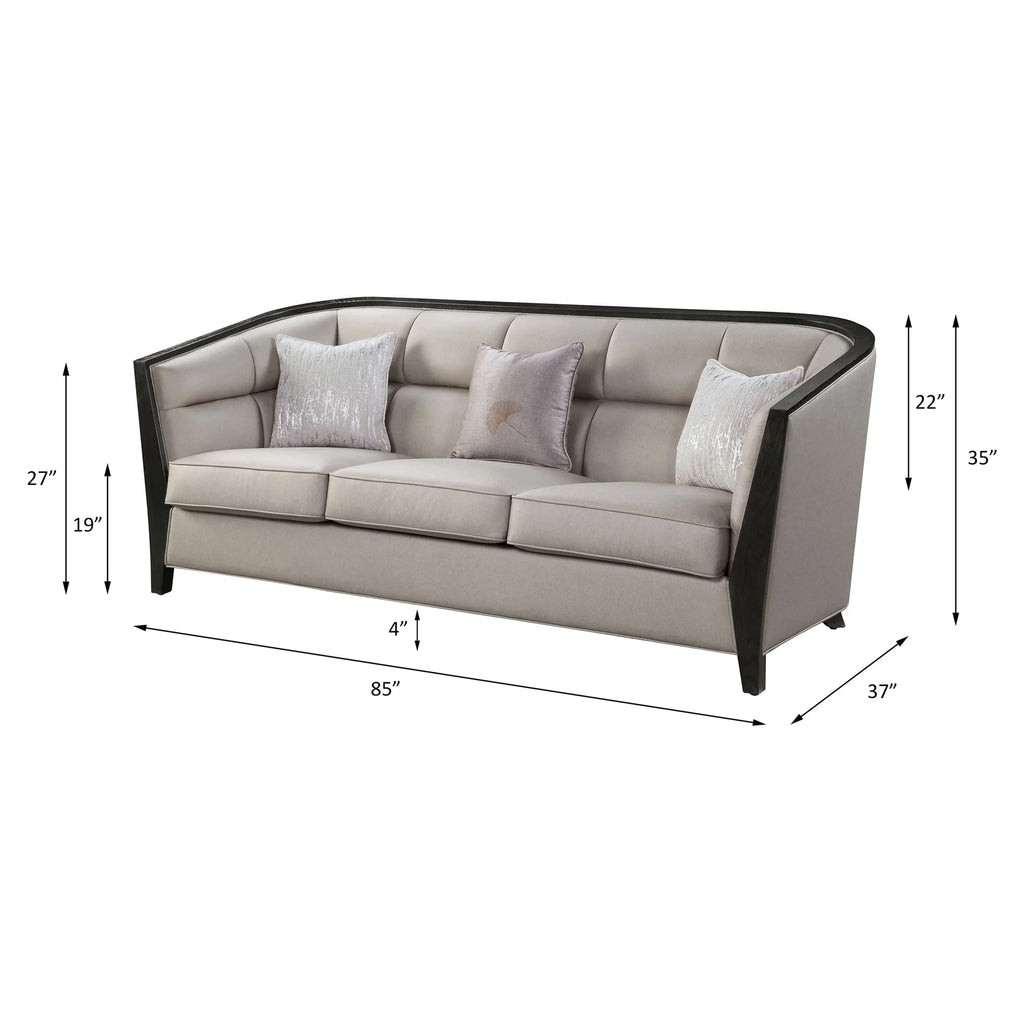 Beige Sofa with 3 Pillows B246584
