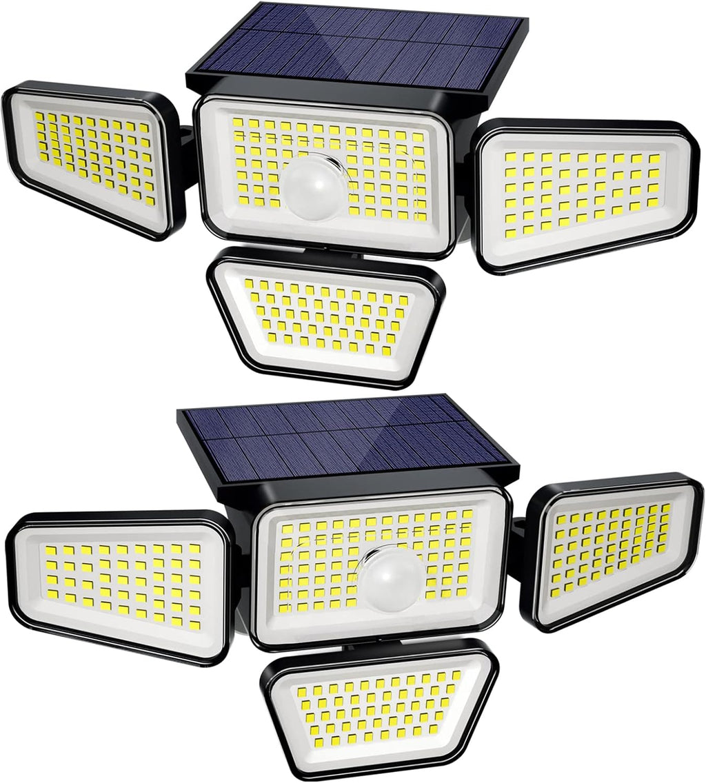 6 Pack Cold White 62 LED Solar Landscape Spotlights I3477