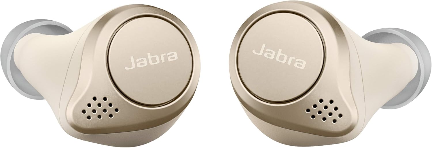 Gold Beige In Ear Bluetooth Earbuds with Active Noise Cancellation H474
