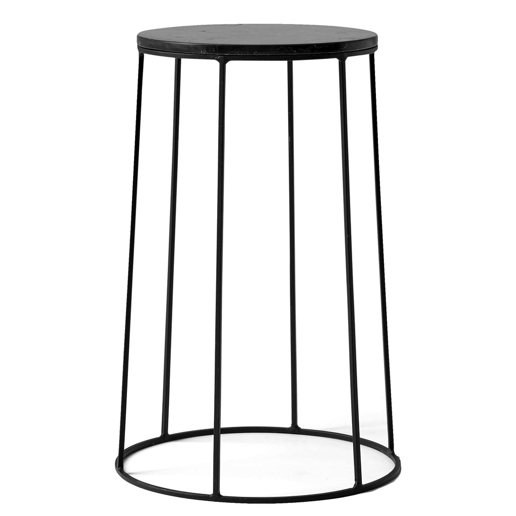 White Marble Top Wire Menu K249