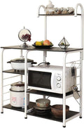 White Oak 4-Tier Kitchen Baker's Rack Utility Microwave Oven Stand Storage Cart Workstation Shelf W85679