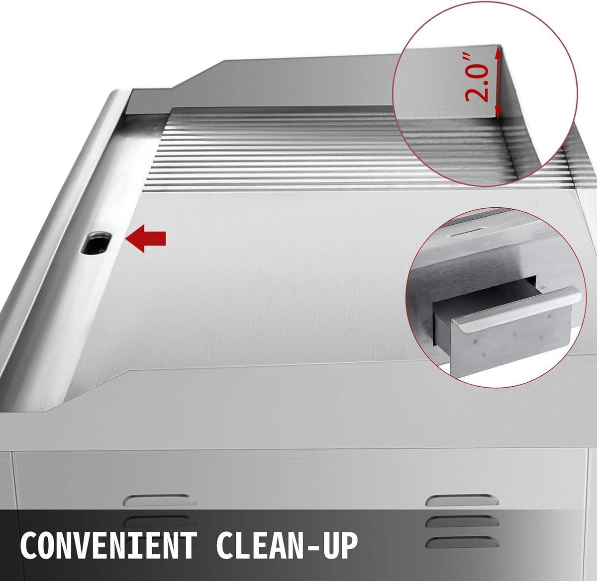 29" Commercial Electric Griddle, Countertop Flat Top Griddle, Non-Stick Stainless Steel Grill W274