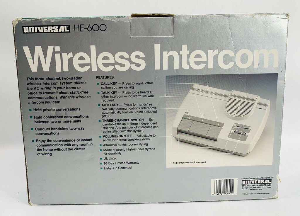Wireless Intercom Handsfree Set of 2 O9229
