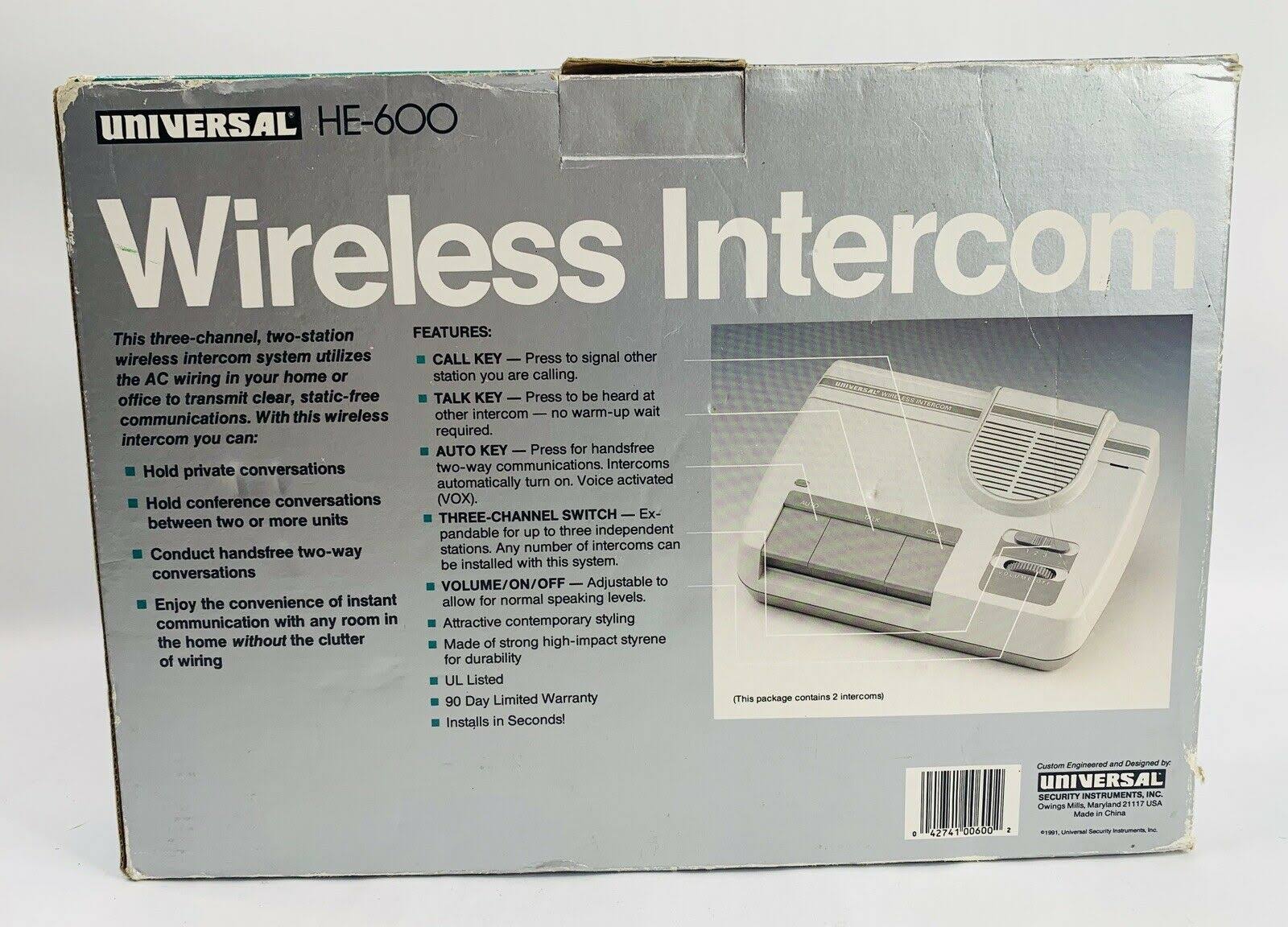 Wireless Intercom Handsfree Set of 2 O9229