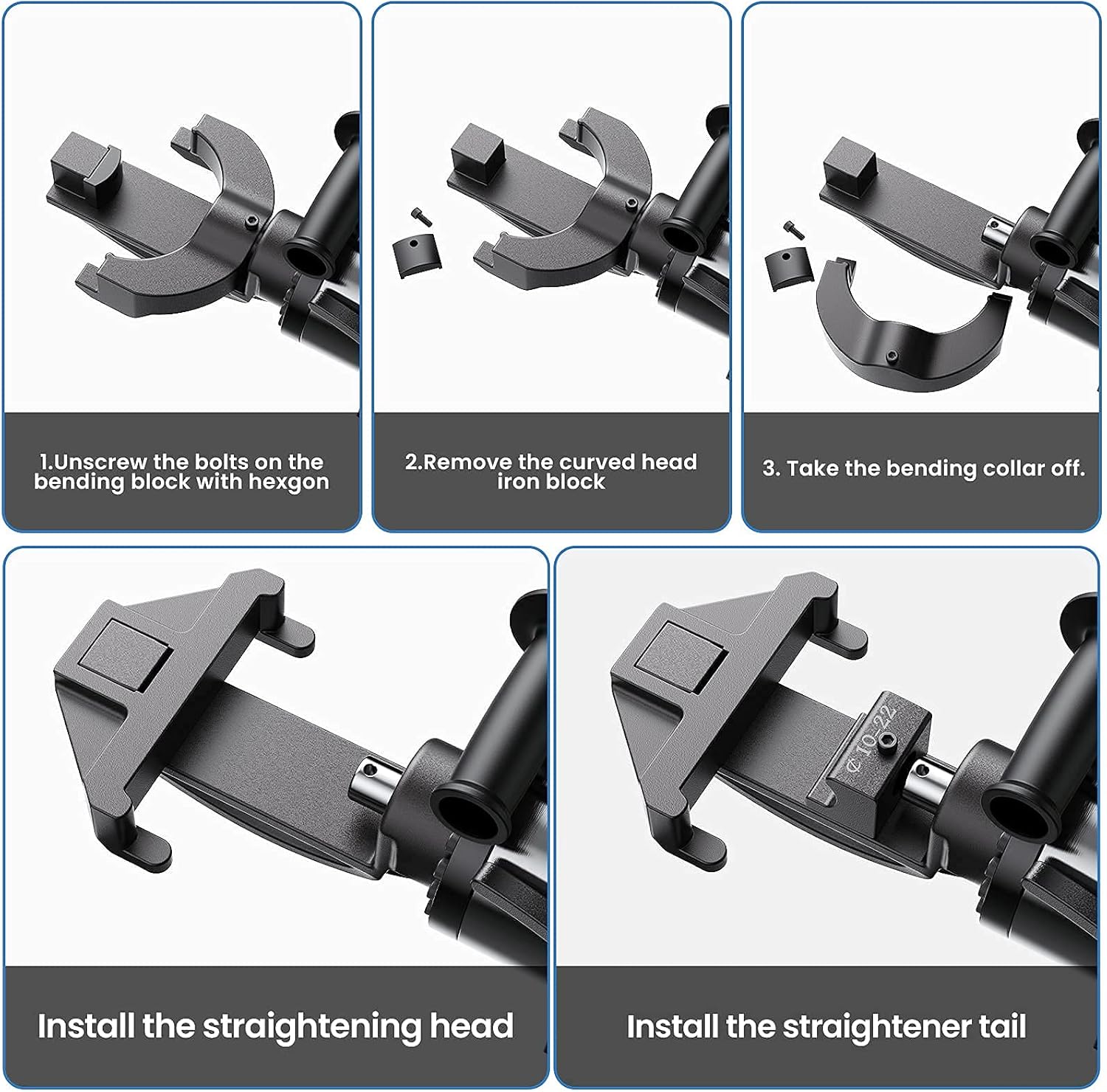 Rebar Straightening Head for Hydraulic Electric Rebar Bender A19508