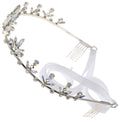 Silver Wedding Bridal Tiara With Swarovski Crystals F623