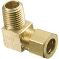 12mm Tube x 3/8 Male BSPT Brass 90 Compression Elbow B817360