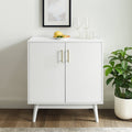 White Mid-Century Accent Cabinet B80545