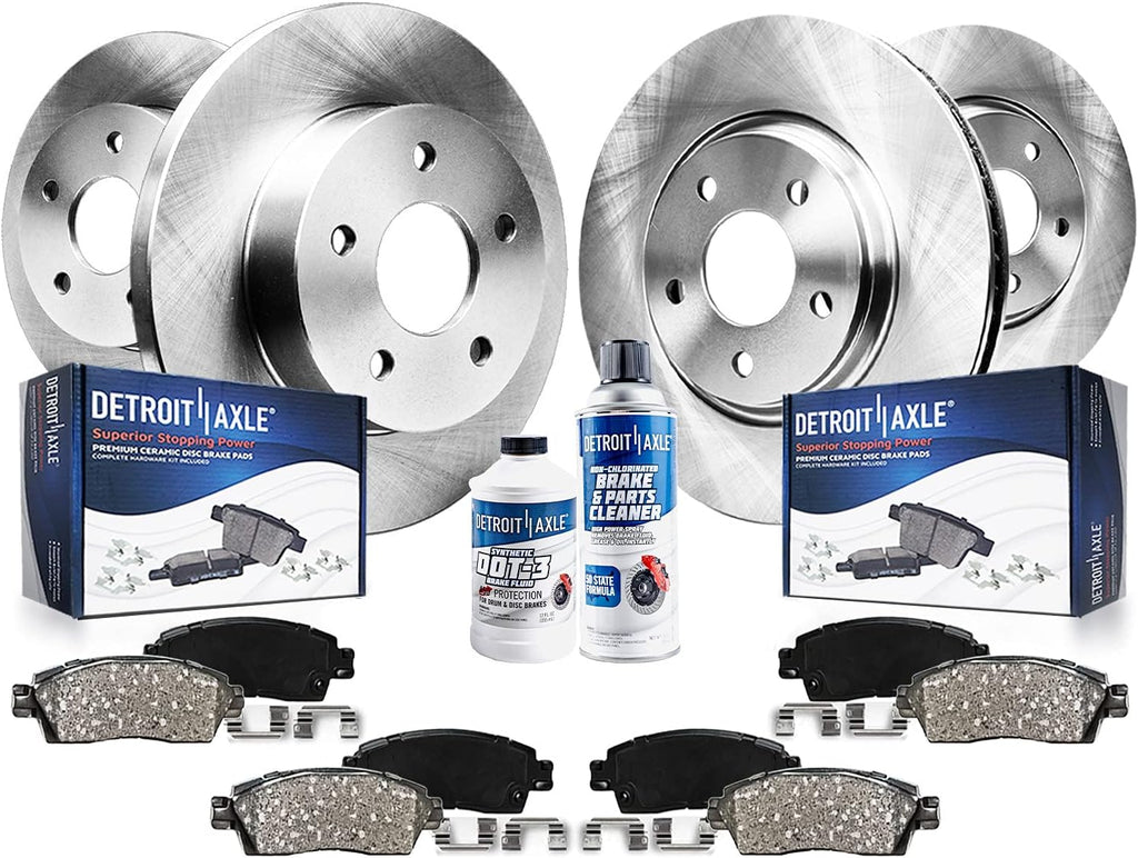Front Rear Disc Rotors Brake Pads 10pc Set G919