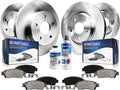 Front Rear Disc Rotors Brake Pads 10pc Set G919