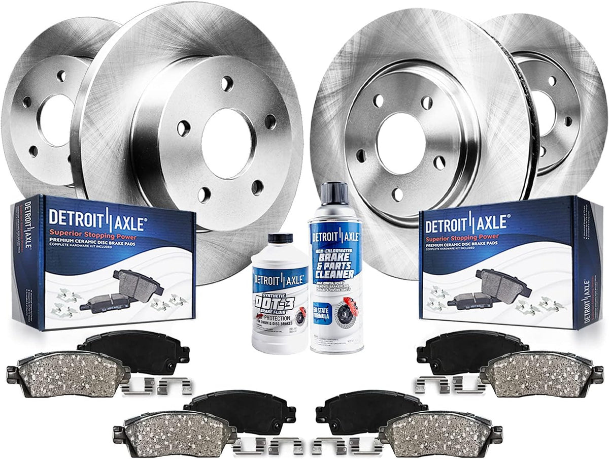 Front Rear Disc Rotors Brake Pads 10pc Set G919