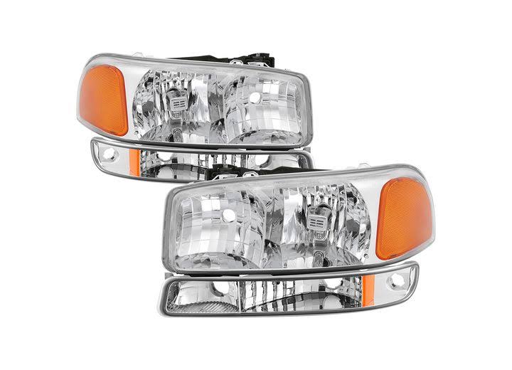 Crystal Headlights and Bumper Lights for GMC Sierra 99-06 / Yukon 00-06 A792