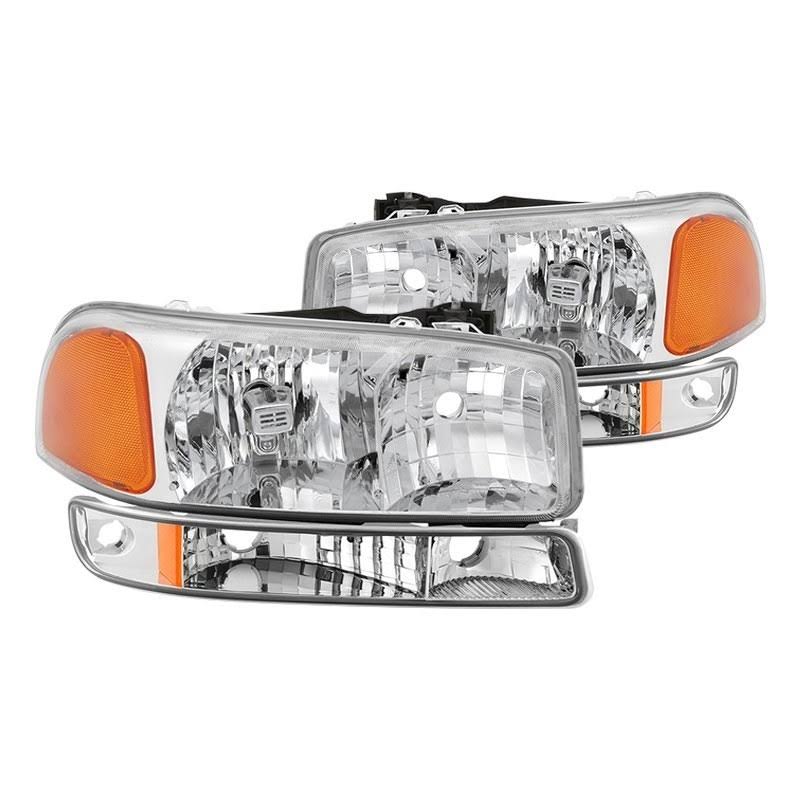 Crystal Headlights and Bumper Lights for GMC Sierra 99-06 / Yukon 00-06 A792