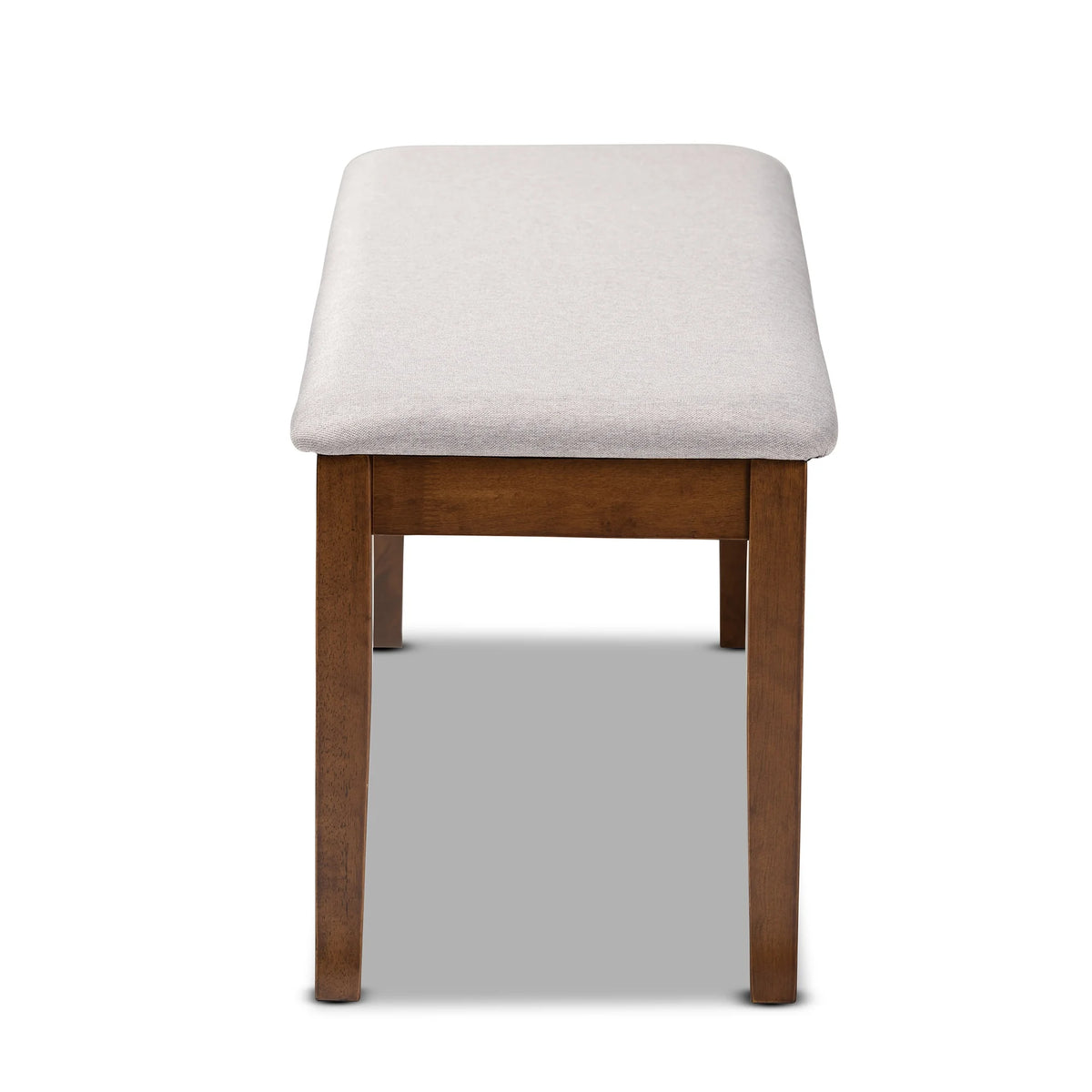 Gray Fabric and Walnut Finished Wood Dining Bench X905
