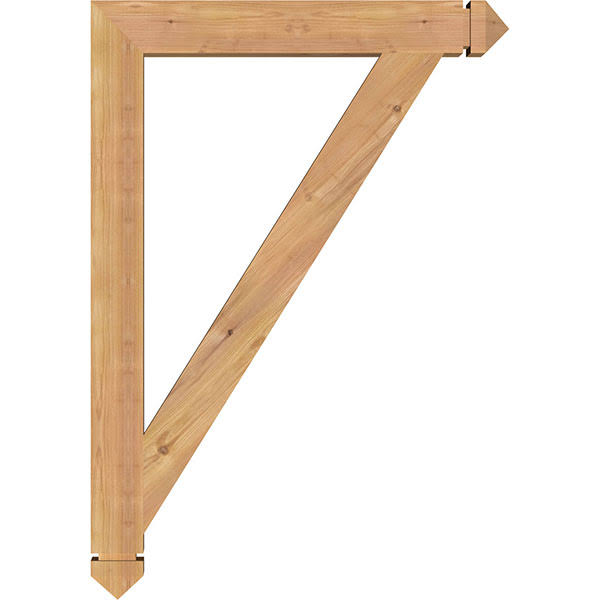 3 1/2x22W x 28x22D x 40x22H Traditional Arts & Crafts Smooth Bracket, Western Red Cedar O75583