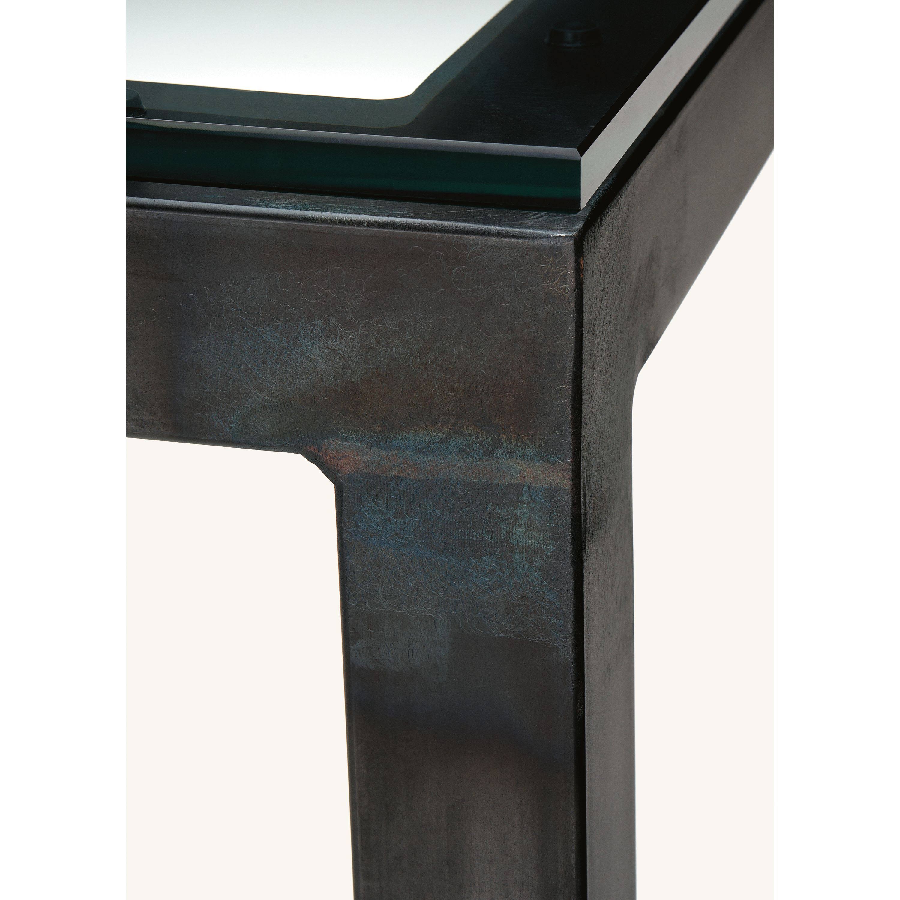 Walnut Top Console Table with Slate Base W96882