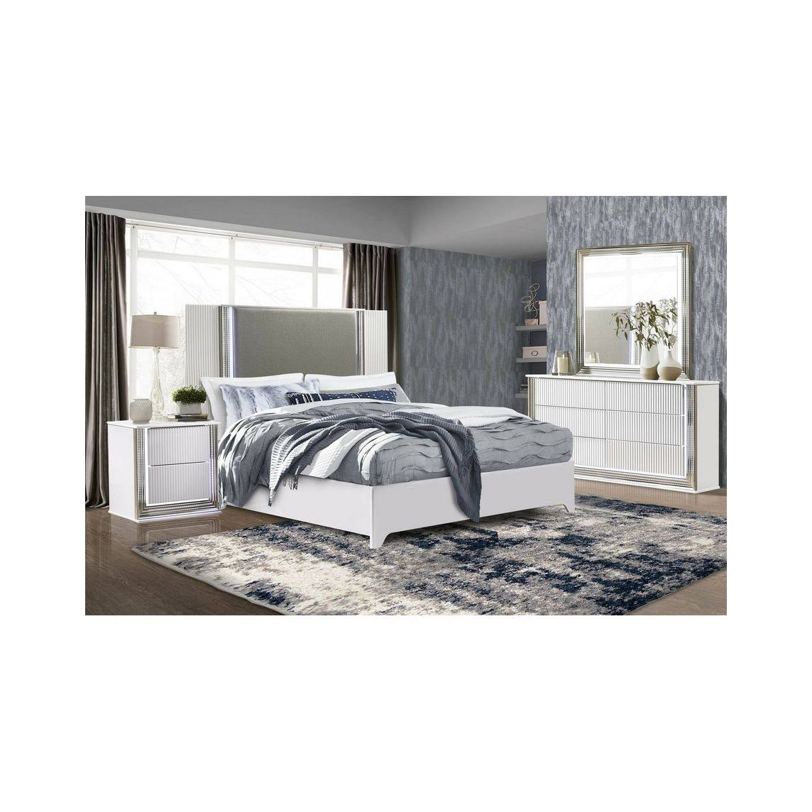 White Nightstand G8066