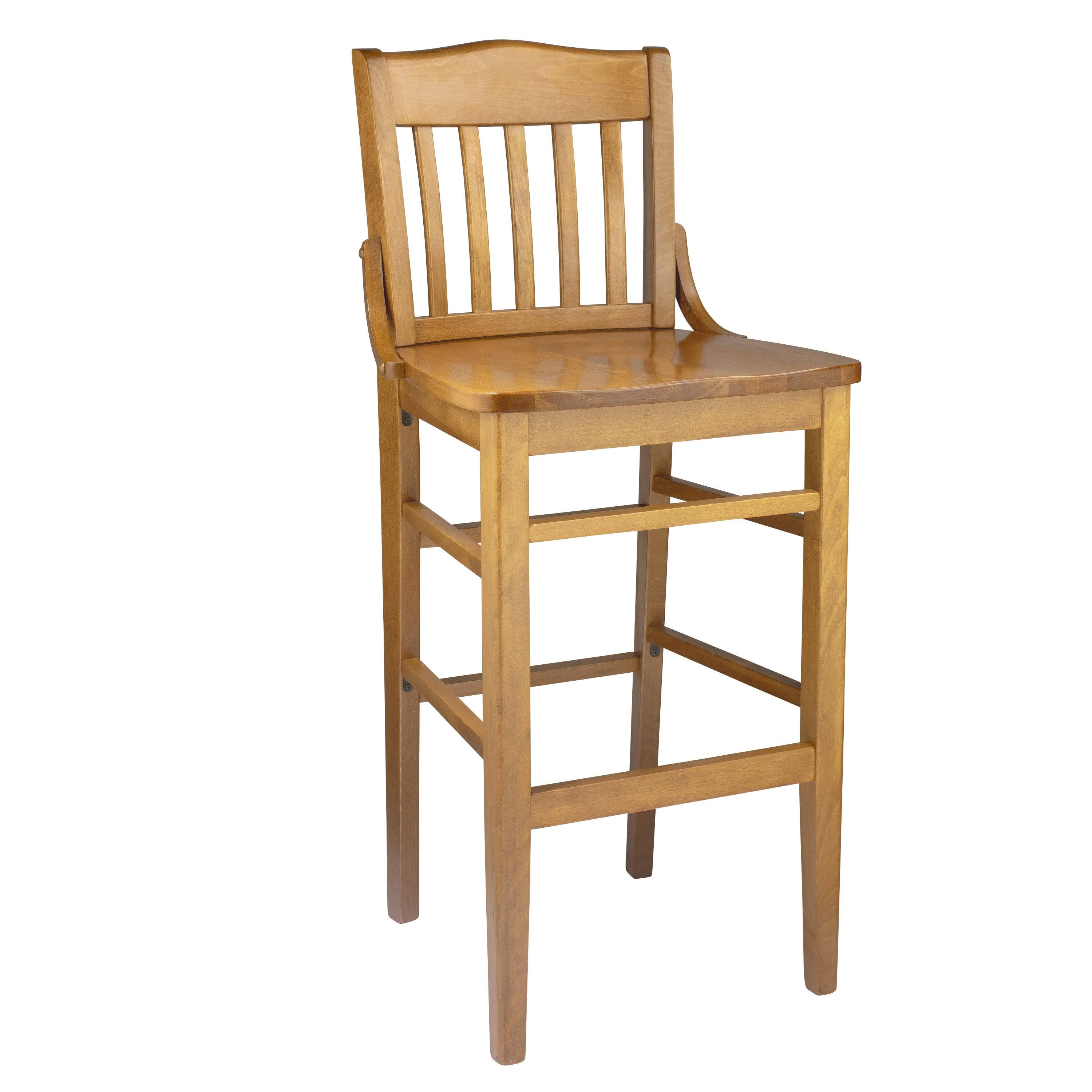 Dark Mahogany Wooden Bar Stool D449699