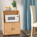 Microwave Cart Base Beech - Black C2626