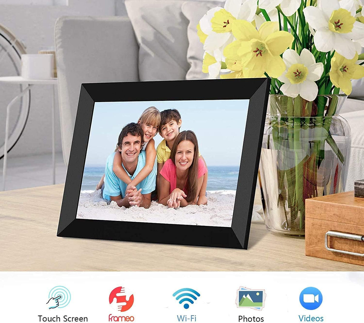 Digital Photo Frame WiFi 8 Inch Touch Screen 16GB Storage U49428