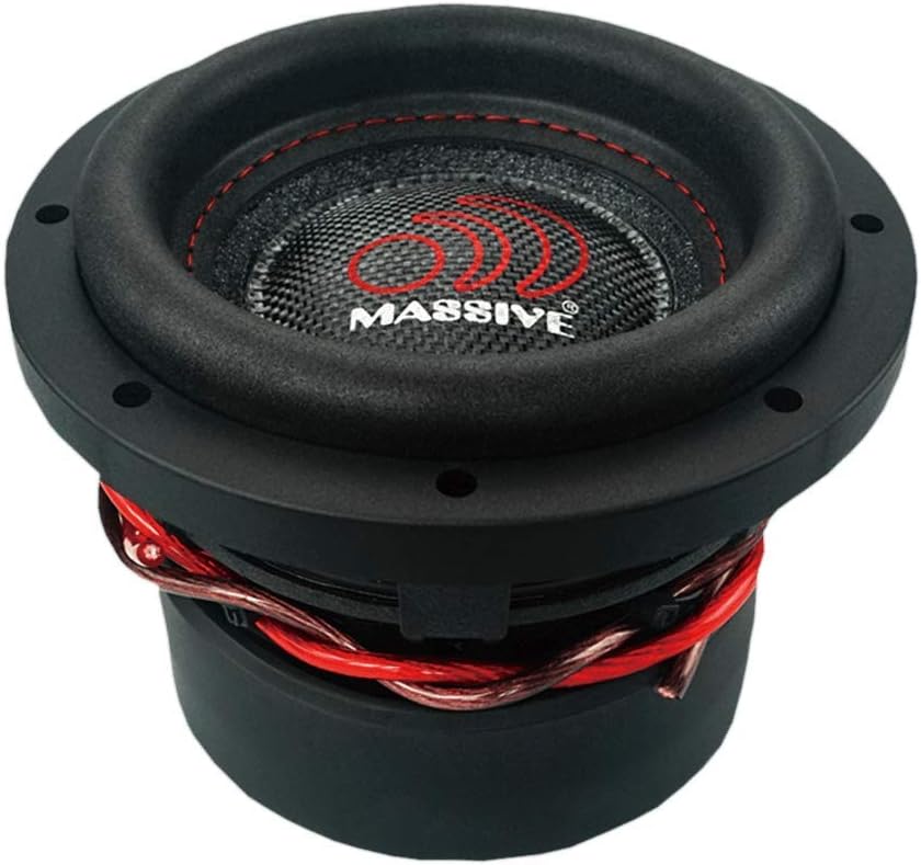 6 Inch Car Audio Subwoofer, 300 Watt RMS, Dual 4 Ohm, 2 Inch Voice Coil A3895