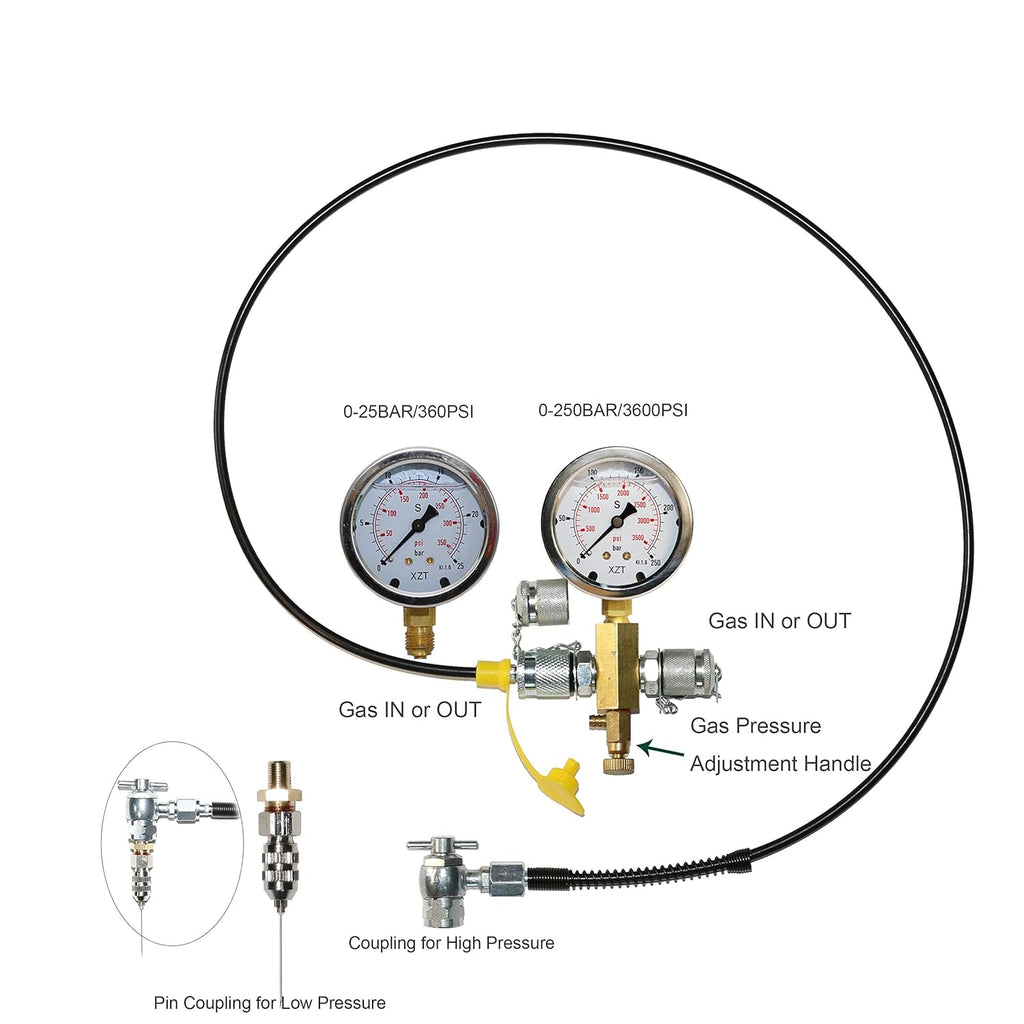 Aircraft Aviation Tools Schrader Gas Pressure Kit with Coupler Q506