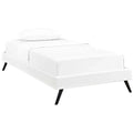 Twin Vinyl Bed Frame with Round Splayed Legs K111342