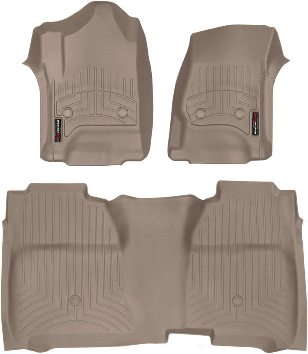 Custom Fit FloorLiner for Chevrolet Silverado / GMC Sierra, 1st & 2nd Row, Cocoa Y2108