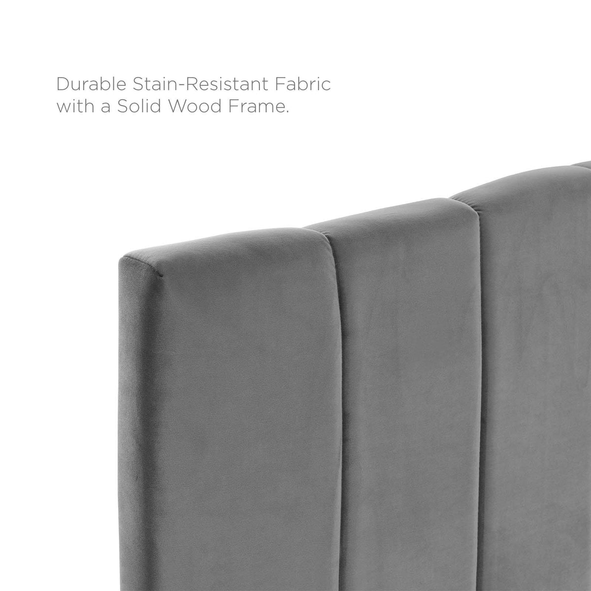 White Performance Velvet Headboard Q4883