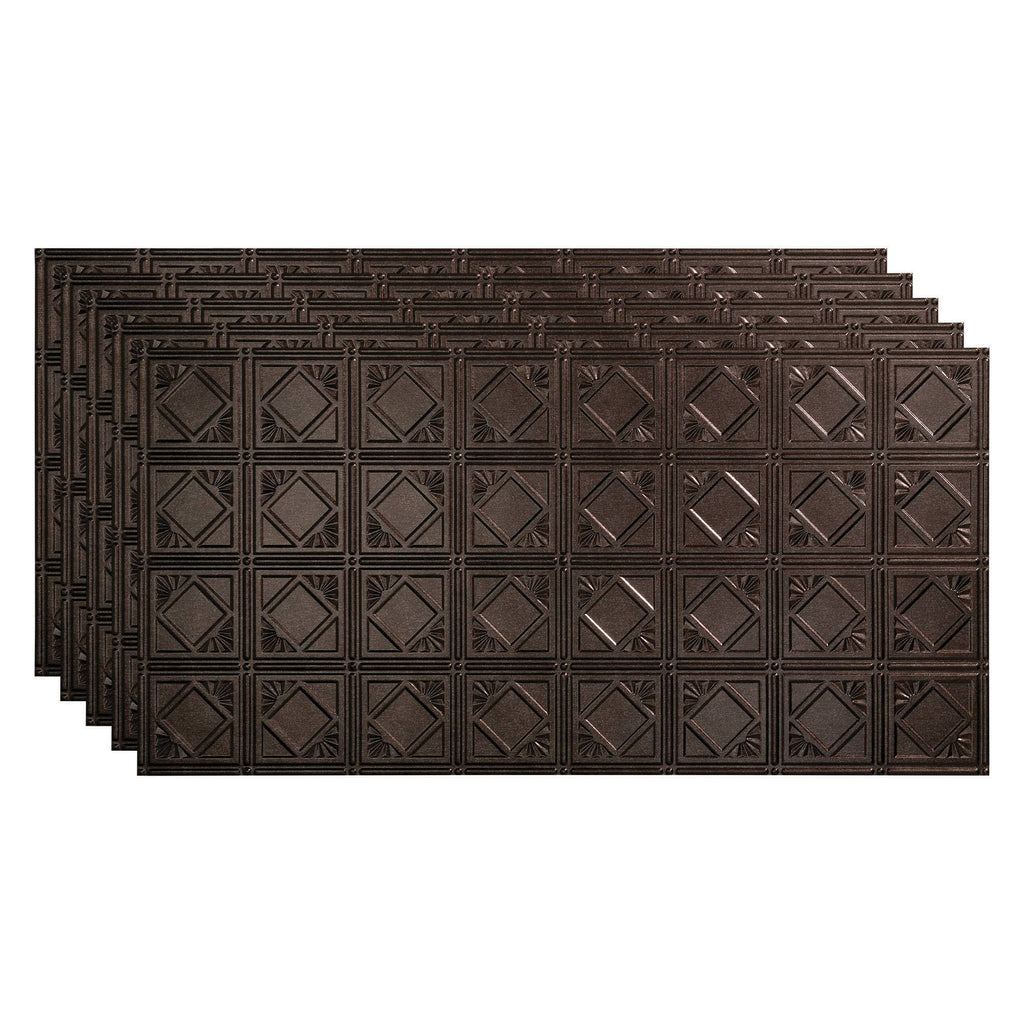 Smoked Pewter 2ft x 4ft Glue Up Vinyl Ceiling Tile (5 Pack) M314