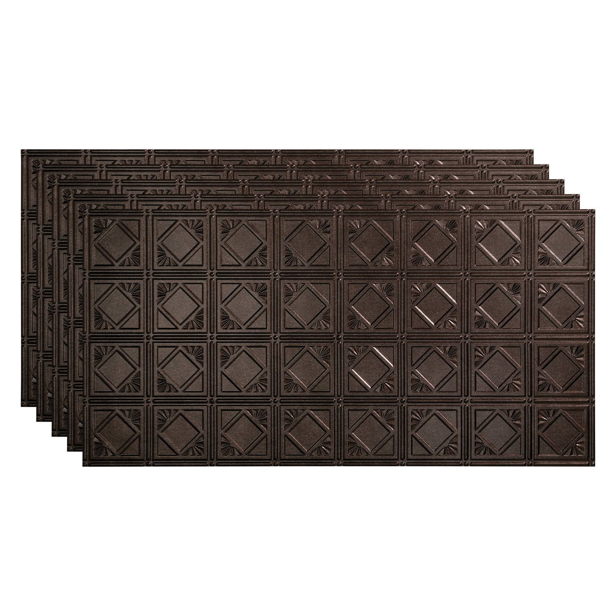 Smoked Pewter 2ft x 4ft Glue Up Vinyl Ceiling Tile (5 Pack) M314