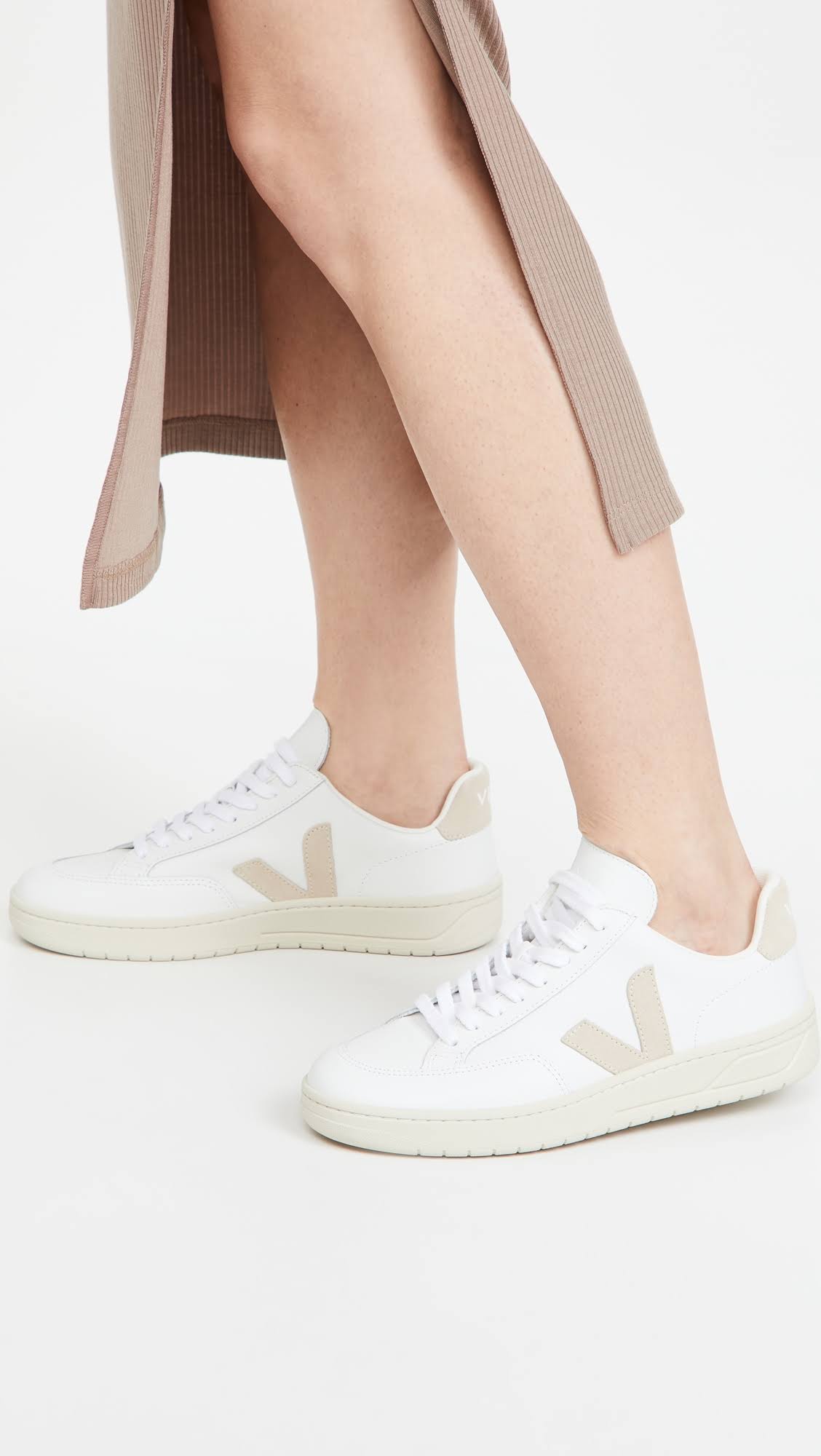 White Sable Leather Sneakers O26990