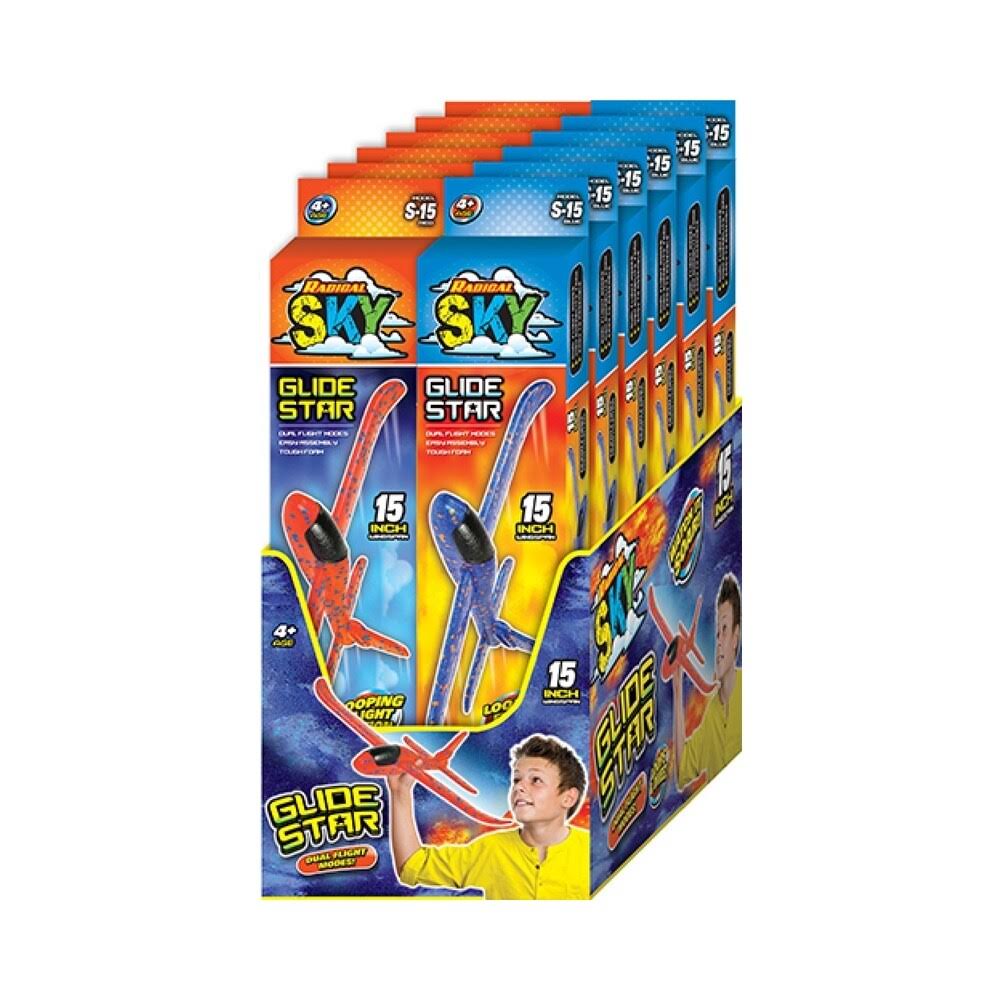 12 Pc Foam Glider Assorted Color F782