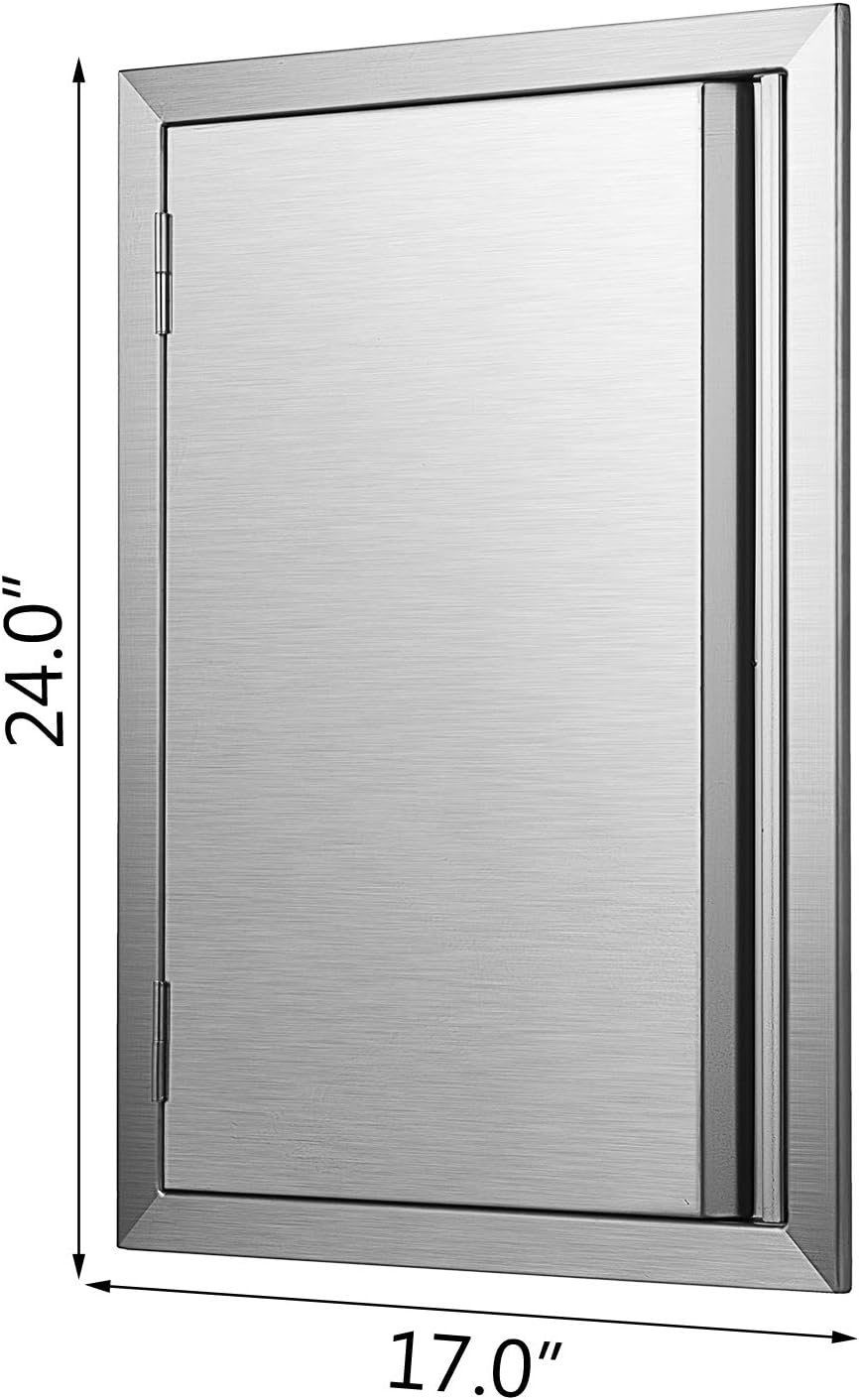 17 x 24 Inch Brushed Stainless Steel Outdoor Kitchen BBQ Access Door Q1051