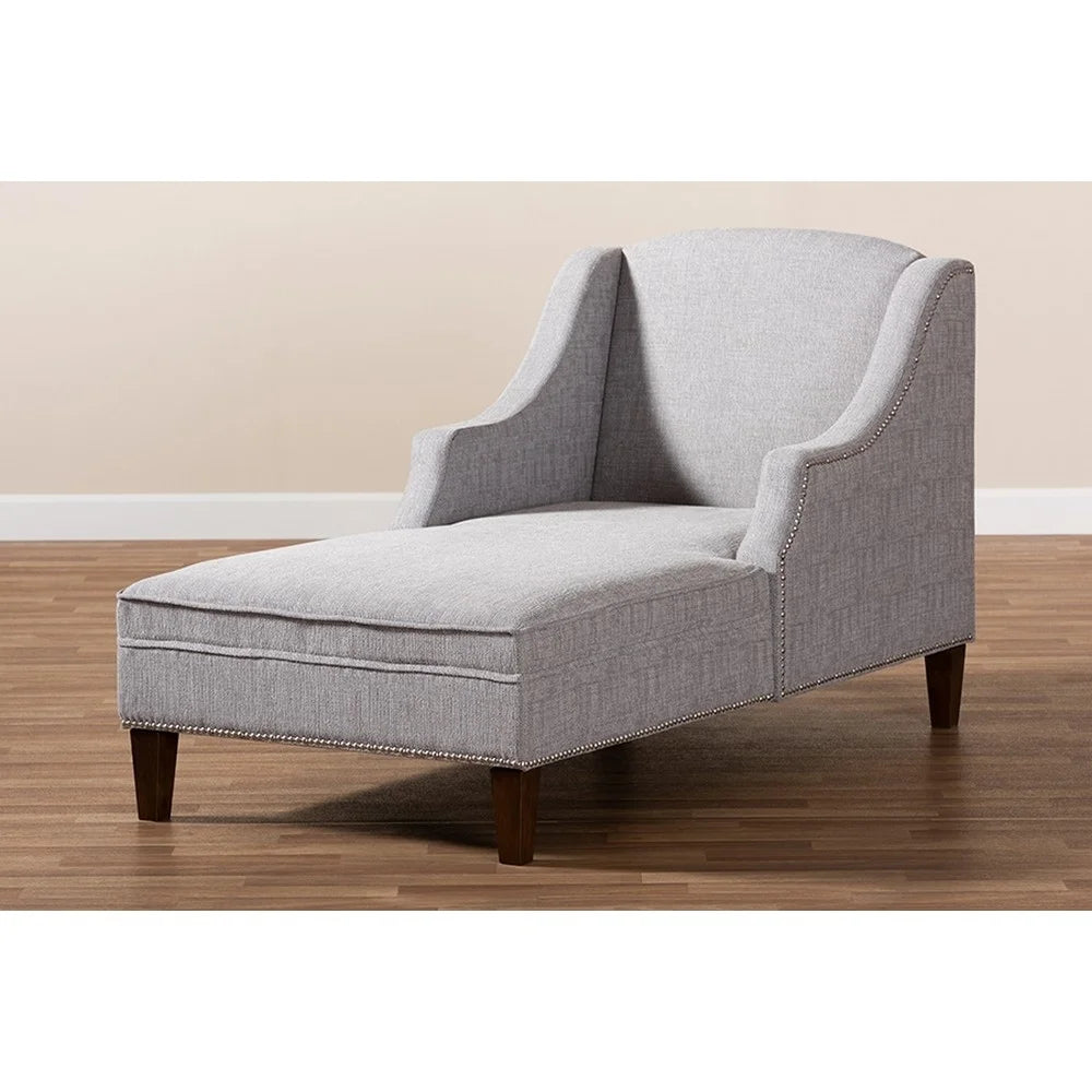 Grey Fabric Upholstered Chaise Lounge M164