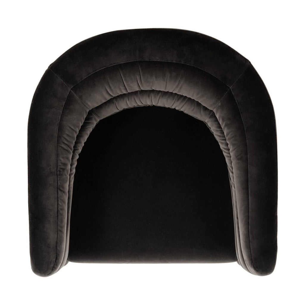 Almond Velvet Swivel Tub Chair E2634