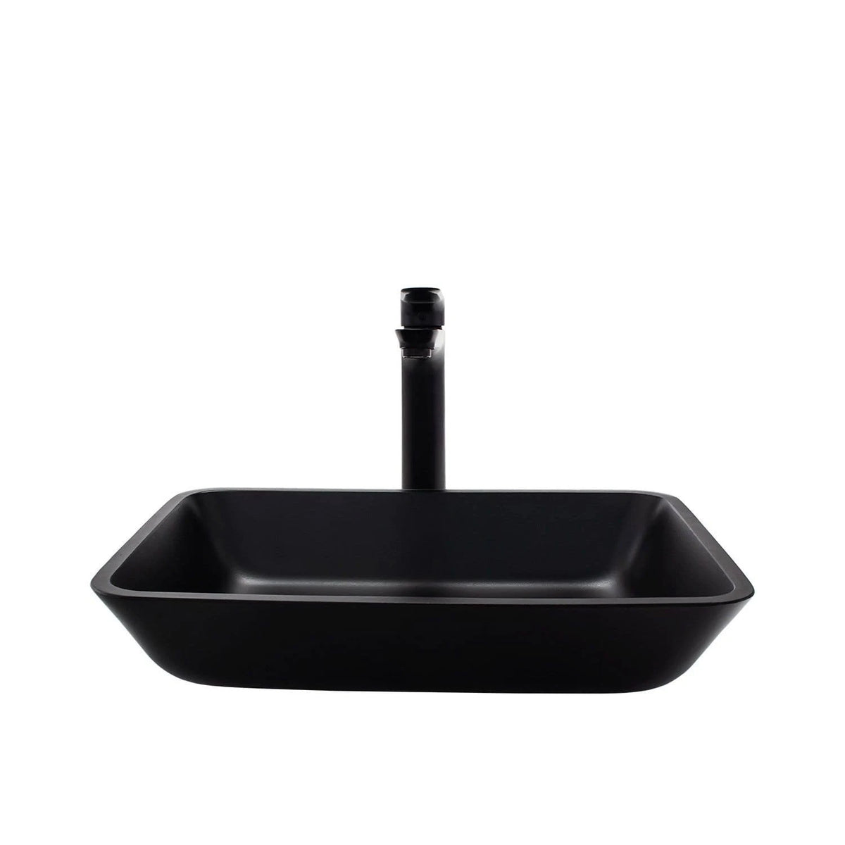 Black Rectangular Vessel Bathroom Sink G709830