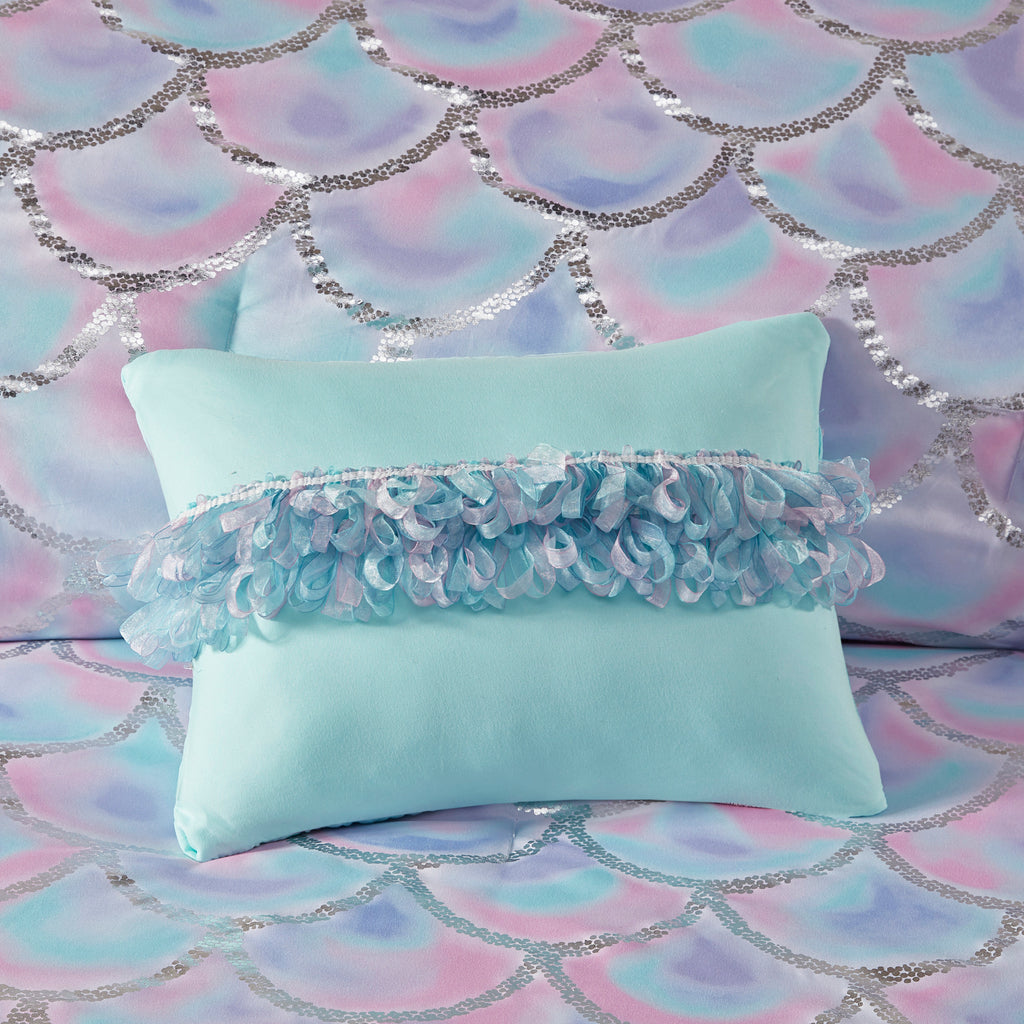 Twin/Twin XL 3-Piece Reversible Comforter Set with Decor Pillow F7129